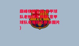 巅峰棋牌官网-意甲球队老板排名榜单(意甲球队老板排名榜单图片)